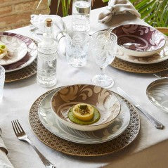 Tognana Acanto Bordeaux Table Set 18 Pcs